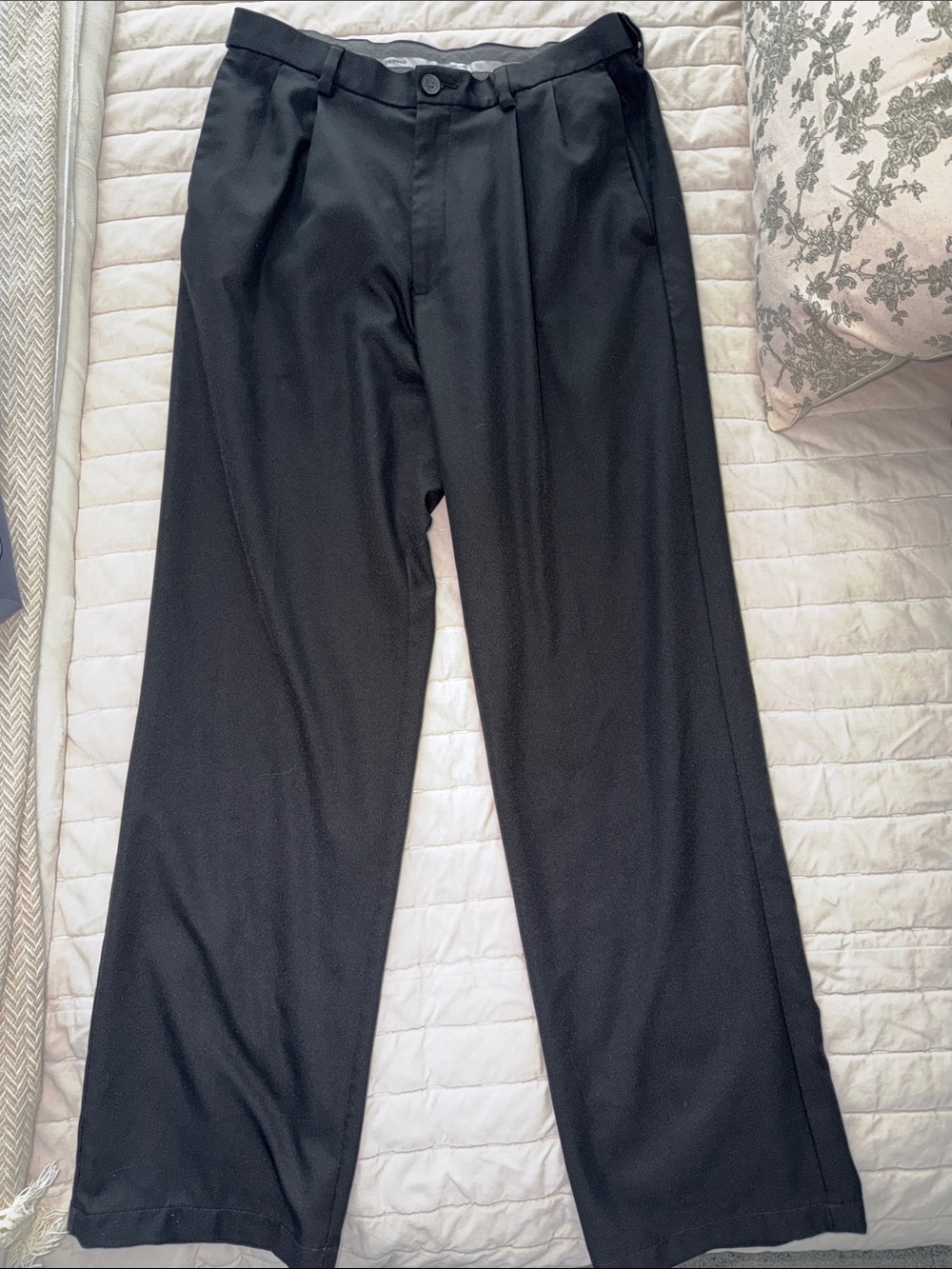 Men's Black Dress Pants - Classic Straight Leg